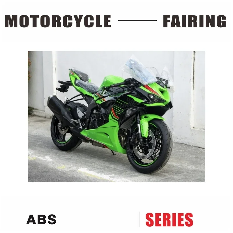 2023 Bright Green Black Red Line Prints Bodywork Cowling Full Fairing Kit For Kawasaki ZX6R ZX 6R 636 2019-2020-2021-2022