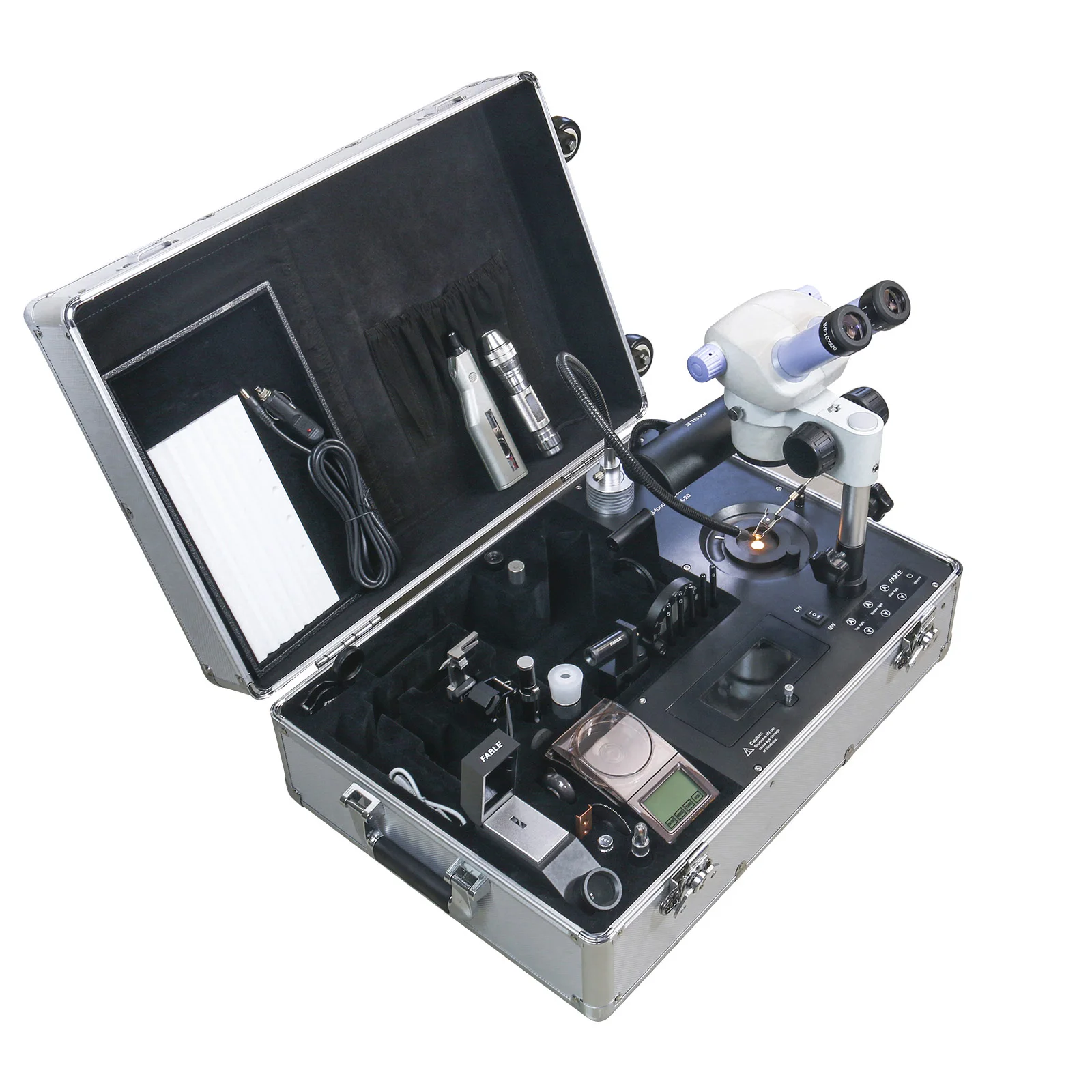 Hot sale Portable Gem Identification suits with 20 Kinds of Gemological Instrument