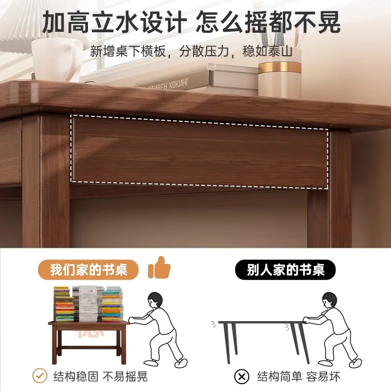 Solid wood desk student home desk bedroom small apartment learning writing desk simple office computer table