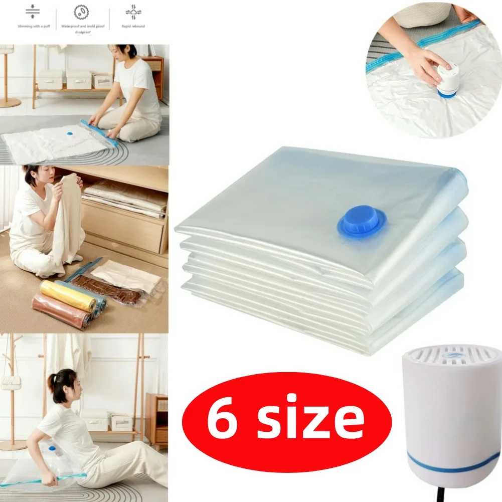 Sacos De Armazenamento De Vácuo, Dobrável, Comprimido Organizador, Reutilizável, Saco De Compressão Elétrica, Extrator De Ar, Bombas, Labor-Saving, Acessórios