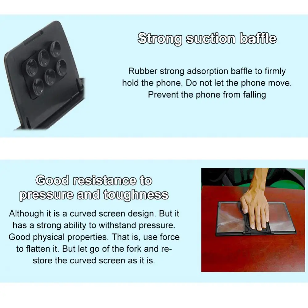 Mobile Phone Accessory Large Size Convenient And Portable 3d Display Amplify Screen Size Portable Video Magnifier