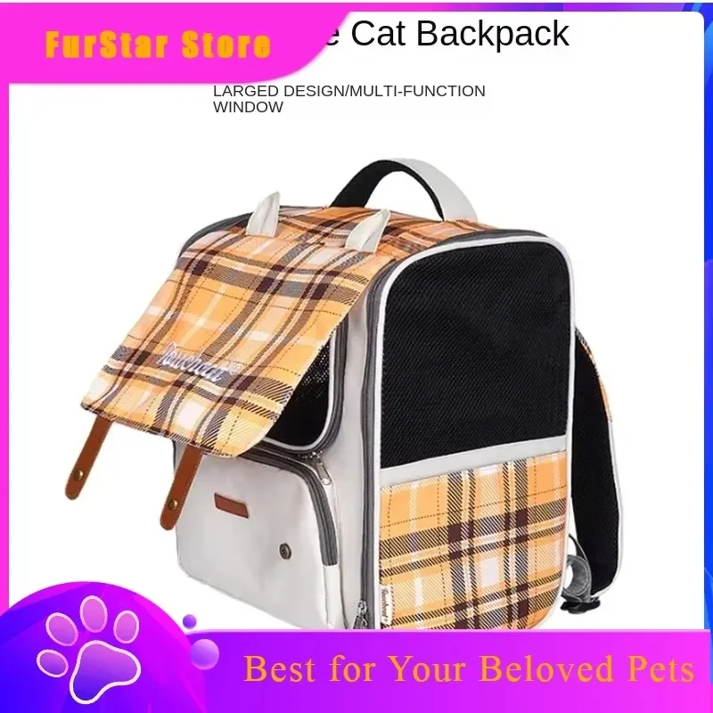 FurStarLarge Capacity Portable Cat Bag Transportin Gato  Dog Backpack Puppy Carrier Bag Durable Cats Carrier Backpack Dogs Acces