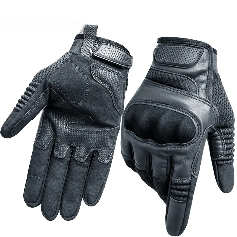 

Кожаные перчатки, мотоциклетные перчатки, спортивные перчатки для велоспорта, мужские защитные перчатки для активного отдыха, с сенсорным экраном, мотоциклетное оборудование и запчасти