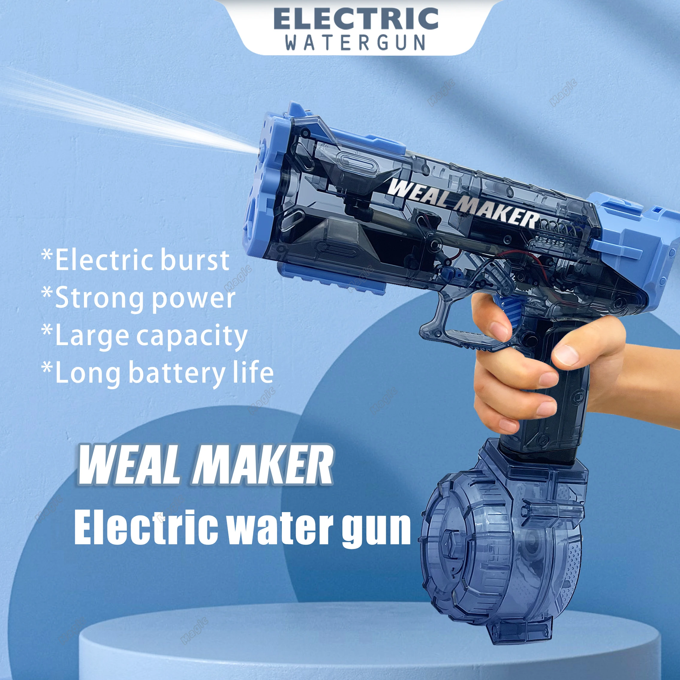 2024 New Summer Electric Water Gun Toys Bursts Pistol Shooting Toy Water Automatic Water Spray Beach Toy For Kids Adult Gifts