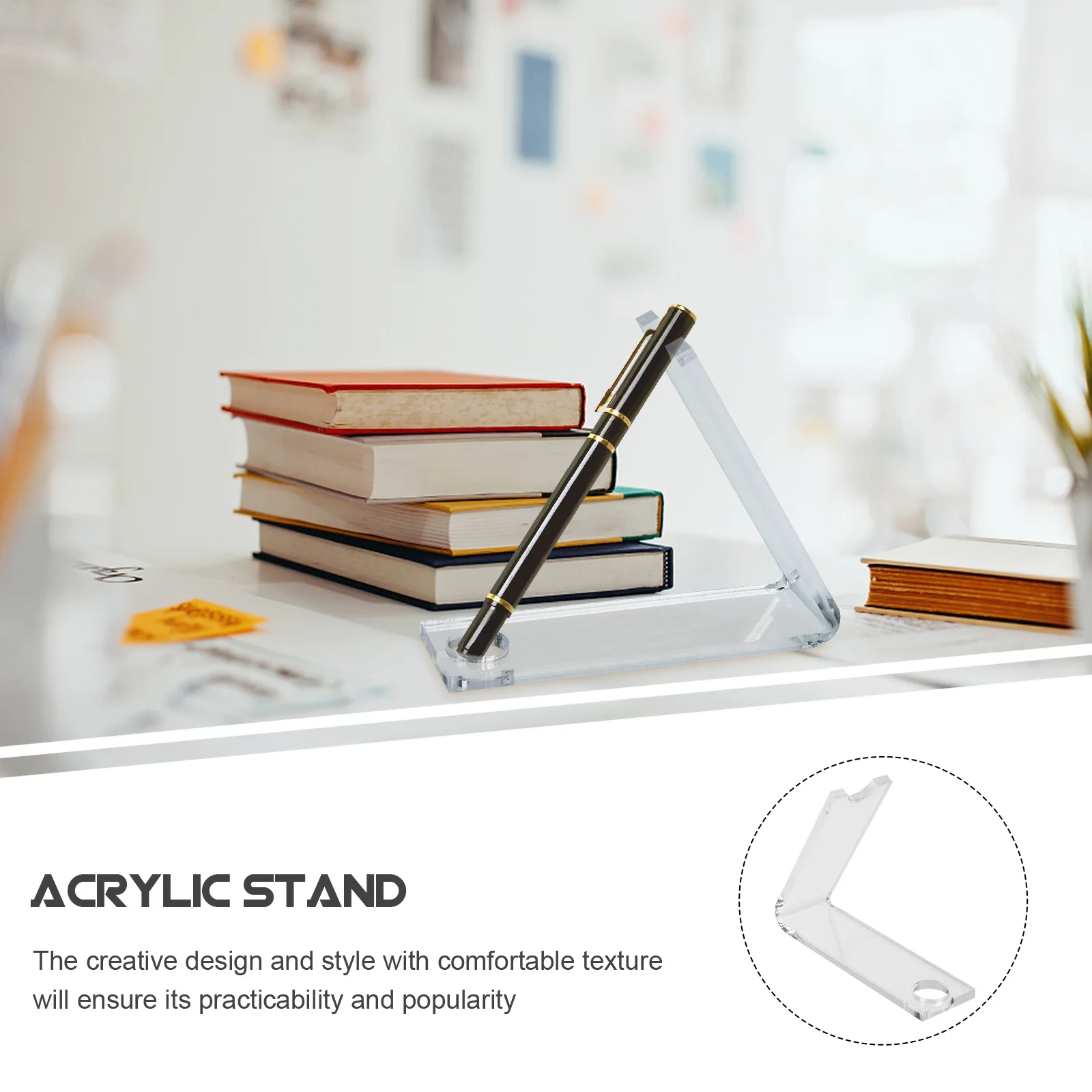 2 قطعة الاكريليك متعددة الوظائف القلم عرض موقف فرشاة للمكياج حامل منظم سطح المكتب فرشاة للمكياج تخزين الرف القلم عرض موقف #2