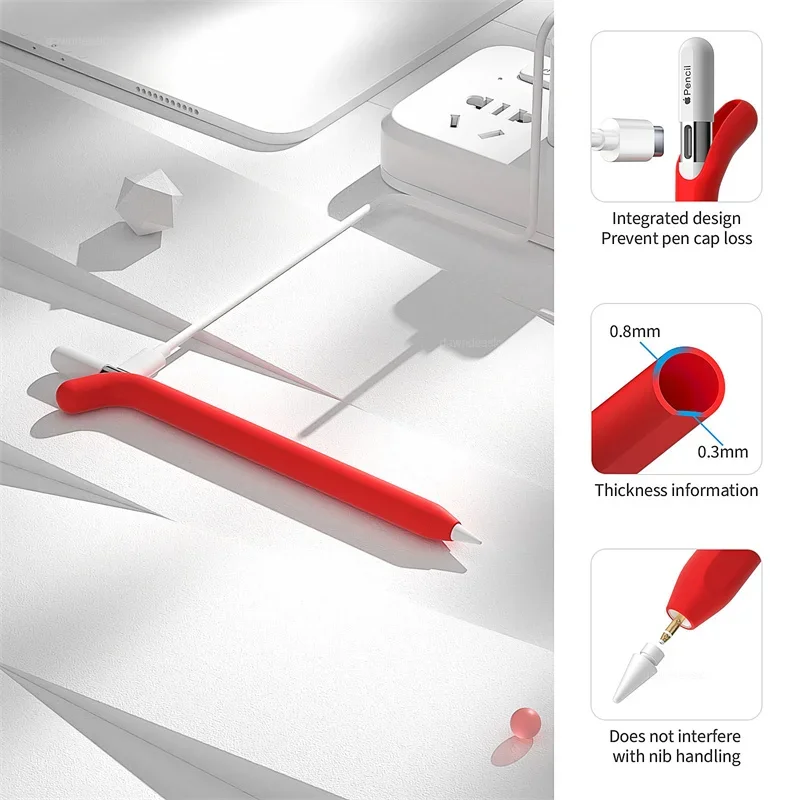 Silicone Protective Cover for Apple Pencil USB C for IPad Air Ipad