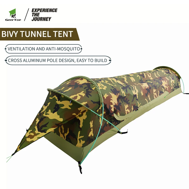 

Outdoor One Person Tent Ultralight Camping Tent Rainproof Singe Person Tent 225x75cm Mini Tunnel Tent