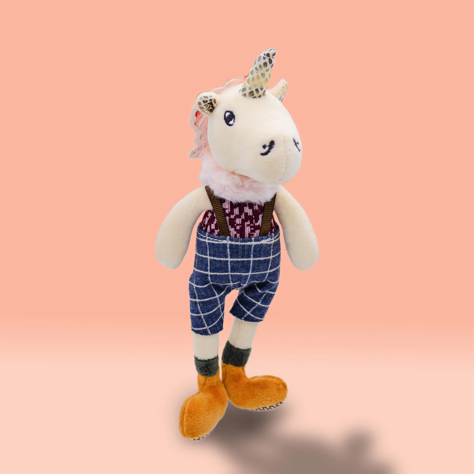 20/22 cm créatif drôle kawaii long pied en peluche porte-clés sac à dos pendentif mignon poupée licorne crocodile poupée cadeau pour enfants