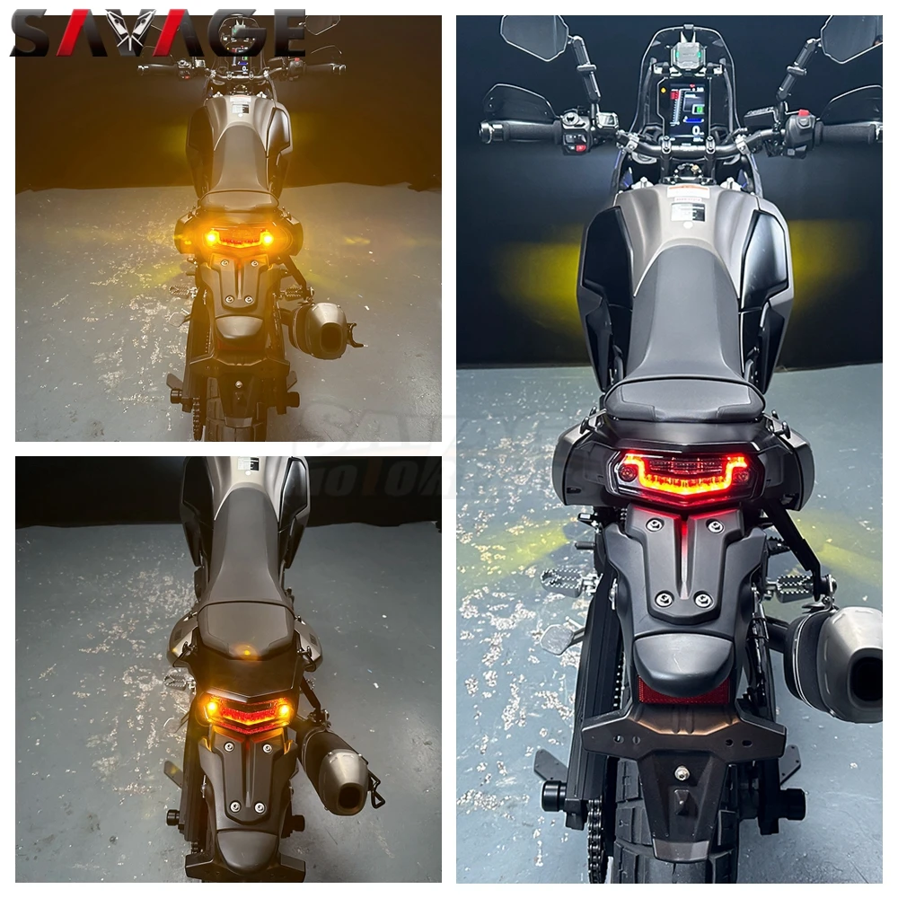 T700 LED Tail Light For Yamaha Tenere 700 XTZ700 Rally World Raid 2019-2026 Rear Brake Stop Lamp Integrated Turn Signal Flashing