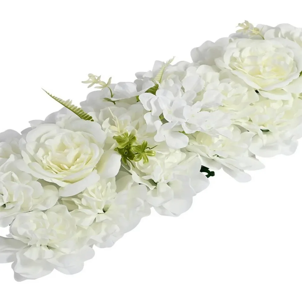 Simulated Artificial Flower Wall Panel 3D Realistic Wedding Road Lead 50cm Lifelike Arched Door Flower Row Wedding Decor