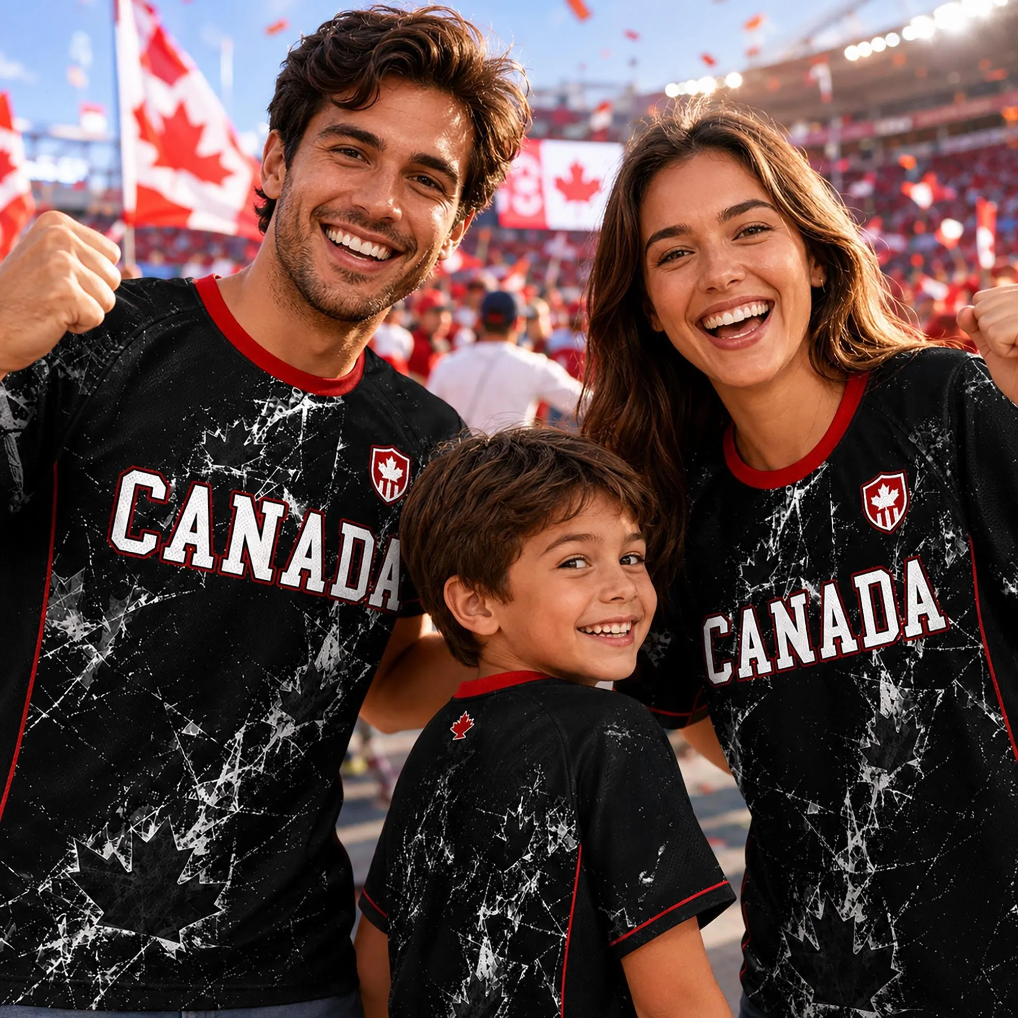 Men's 2026 soccer jersey T-shirt with Canadian flag design, summer sports short-sleeved shirt, a birthday gift for soccer fans.