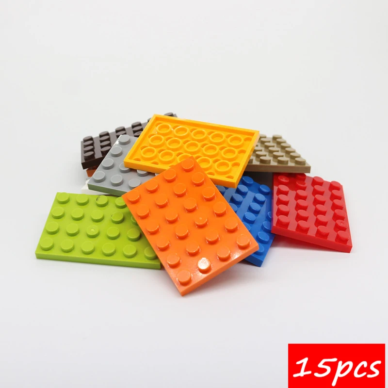 Blocs de construction à assembler de particules 3032 4x6, 15 pièces, figurines fines, briques à assembler, jouets éducatifs pour enfants, cadeaux