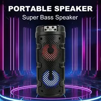 Outdoor Camping Subwoofer with RGB Colorful Lamp Wireless Bluetooth Speaker High Quality Soundbox Portable Card Insertion Box