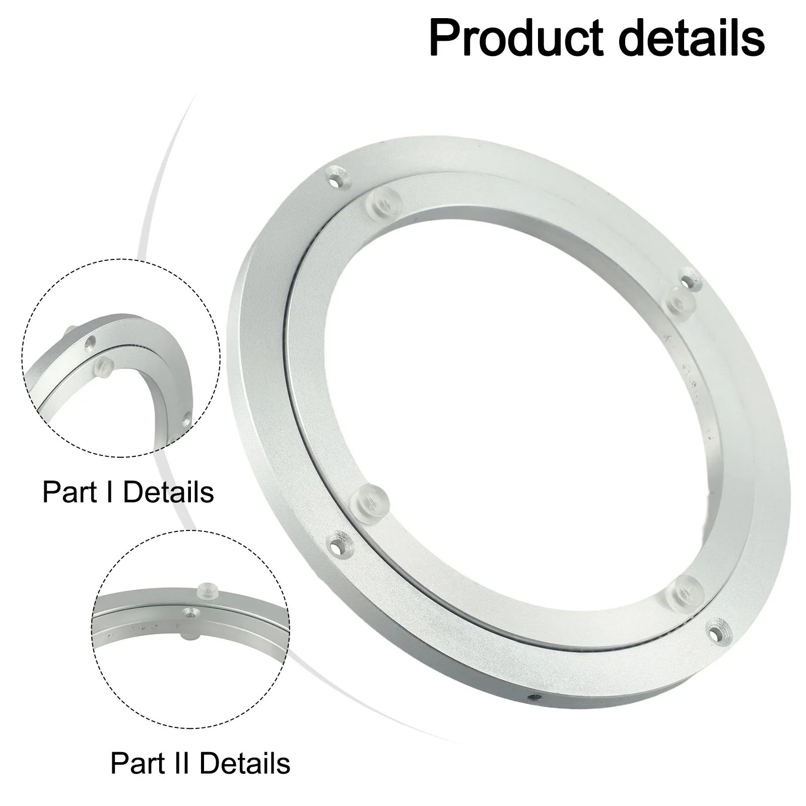 Aluminum Alloy Turntable 10in 250mm Lazy Susan Base Noise Reduction Design Convenient And Easy Effortless Rotation