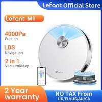 Lefant M1 LDS Robot Vacuum Cleaner with Multi Plane Mapping, 4000Pa Suction,Schedule, App/Alexa Control, for Pet Hair