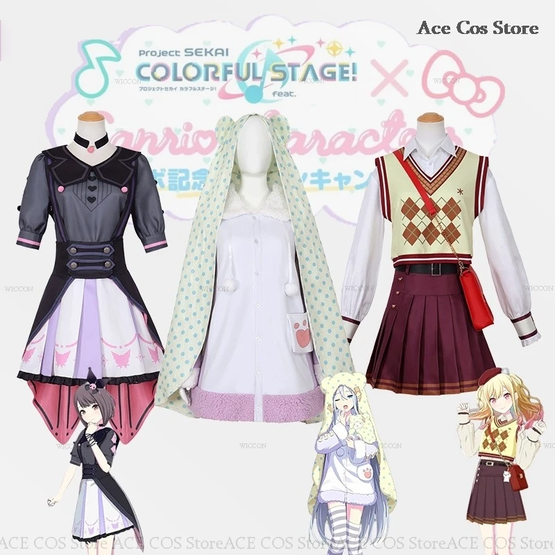 Project Sekai Colorful Stage Tenma Saki Shinonome Ena Yoisaki Kanade Cosplay Costume Co-Sanri Dress Wig Halloween Party Roleplay