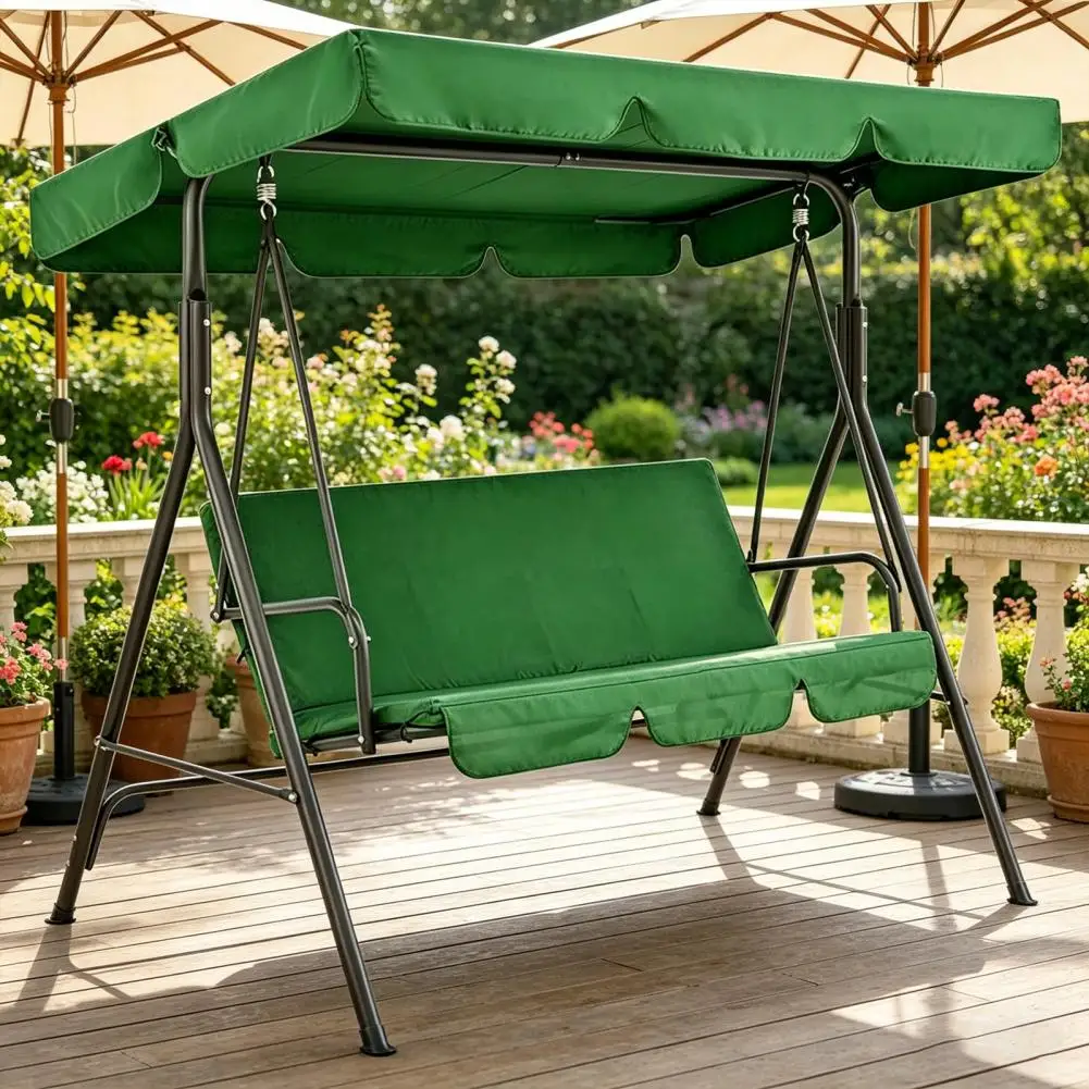 1 Set Swing Chair Canopy Patio Swing Seat Canopy And Chair Cover Waterproof Canopy Replacement for 2/3 Seater Swing Chair