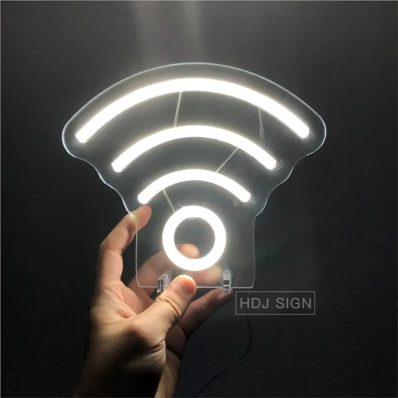 

Wifi Design LED Neon Night Light Suitable For Home Bedroom Internet Cafe Table Decor Desk Lamp For Shop Bar Restaurant Decor