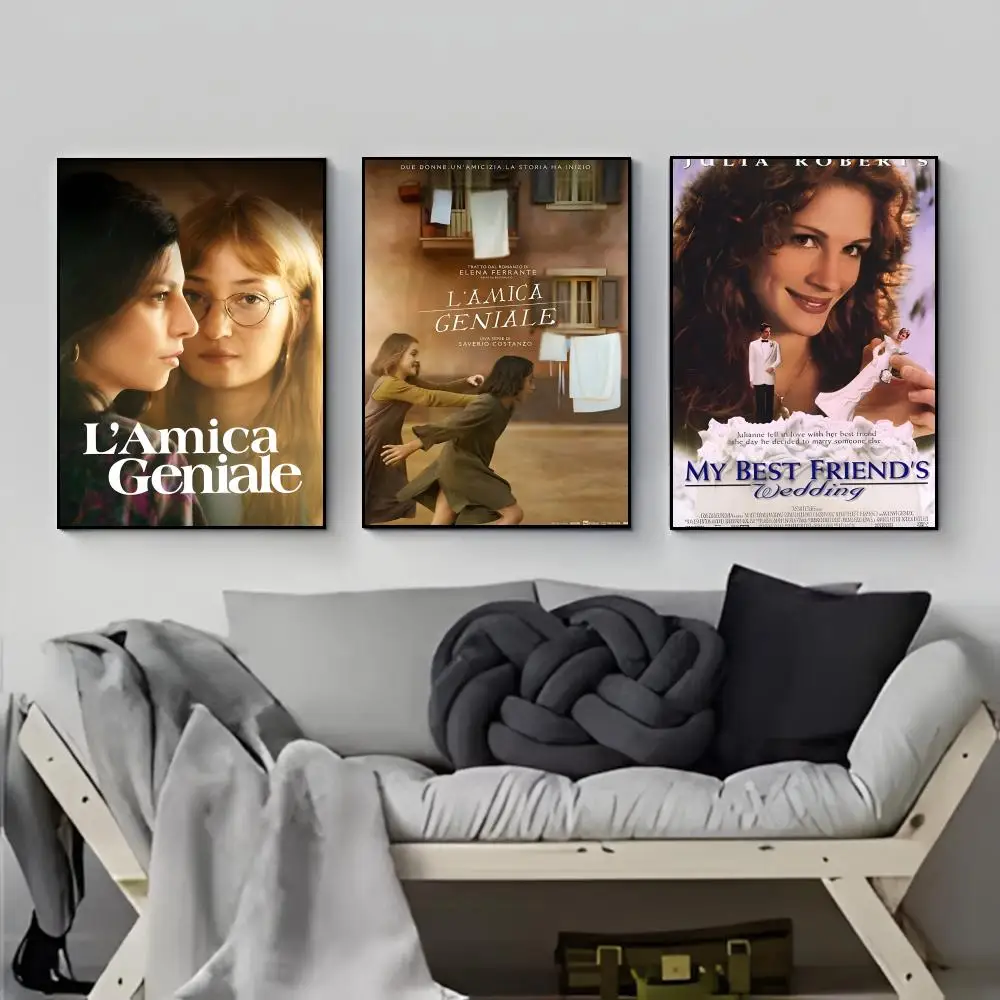 Intelligent Dramatic Movie M-My Brilliant Friend Poster Poster HD  Waterproof Wall Sticker Bar Living Room Decor Gift
