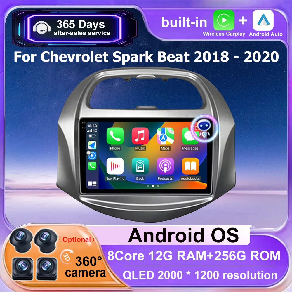

Автомагнитола Android 16 для Chevrolet Spark Beat 2018-2020: Мультимедийный Видеоплеер, GPS-Навигация, Carplay, Wi-Fi
