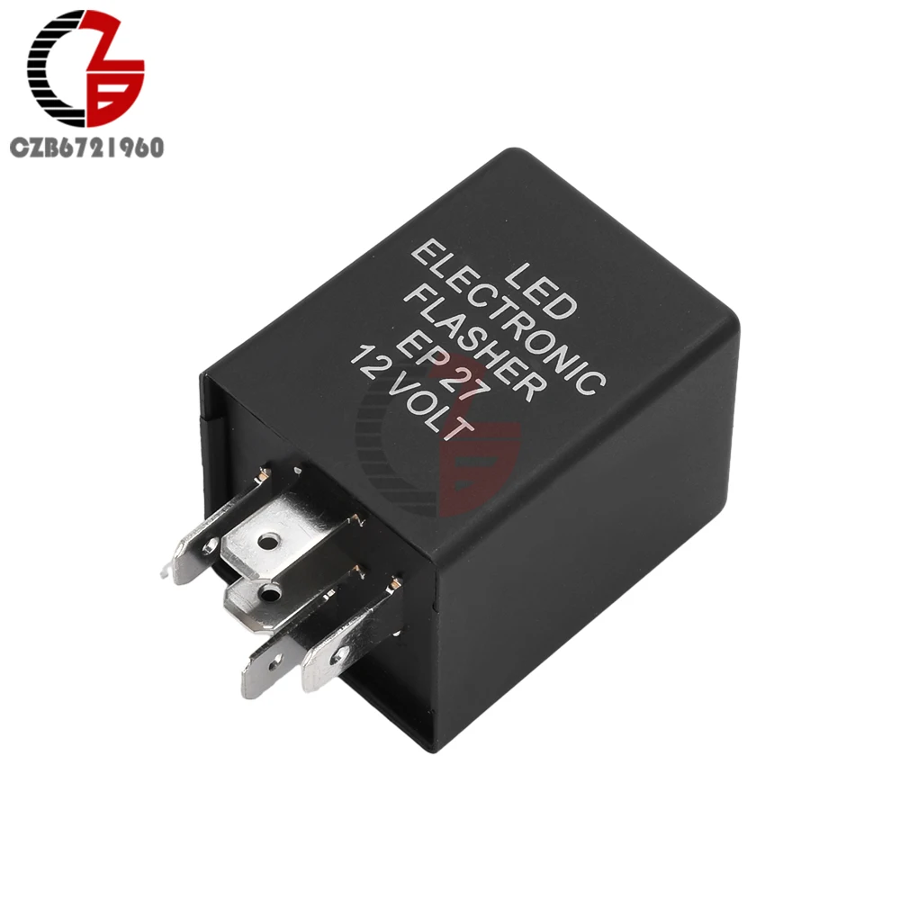 DC12V 5PIN EP27 Motorcycle Car LED Flasher Blinker Relay Automobile Turn Signal Light Relay Switch Electronic Dual Flash Relay