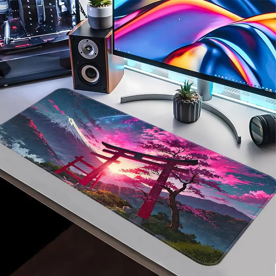 Waterproof Mouse Pad Desk accessories Game Console Pad office Pad Computer Laptop Pad XXL Keyboard Mouse Pad Samurai Sunset