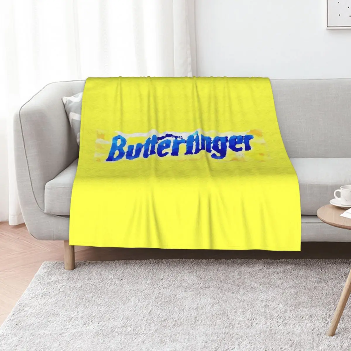

Butterfinger Candy BarWrapper With Pastels Throw Blanket Bed linens Decorative Throw Winter beds Bed covers Blankets