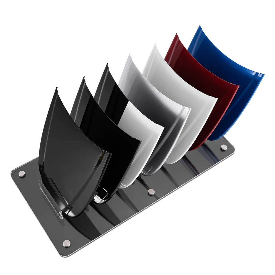 4-Slot Acrylic Display Stand for Small Metal Car Hood Models, PPF TPU Film Demonstration Rack, Paint Protection Test Prop AFD-4
