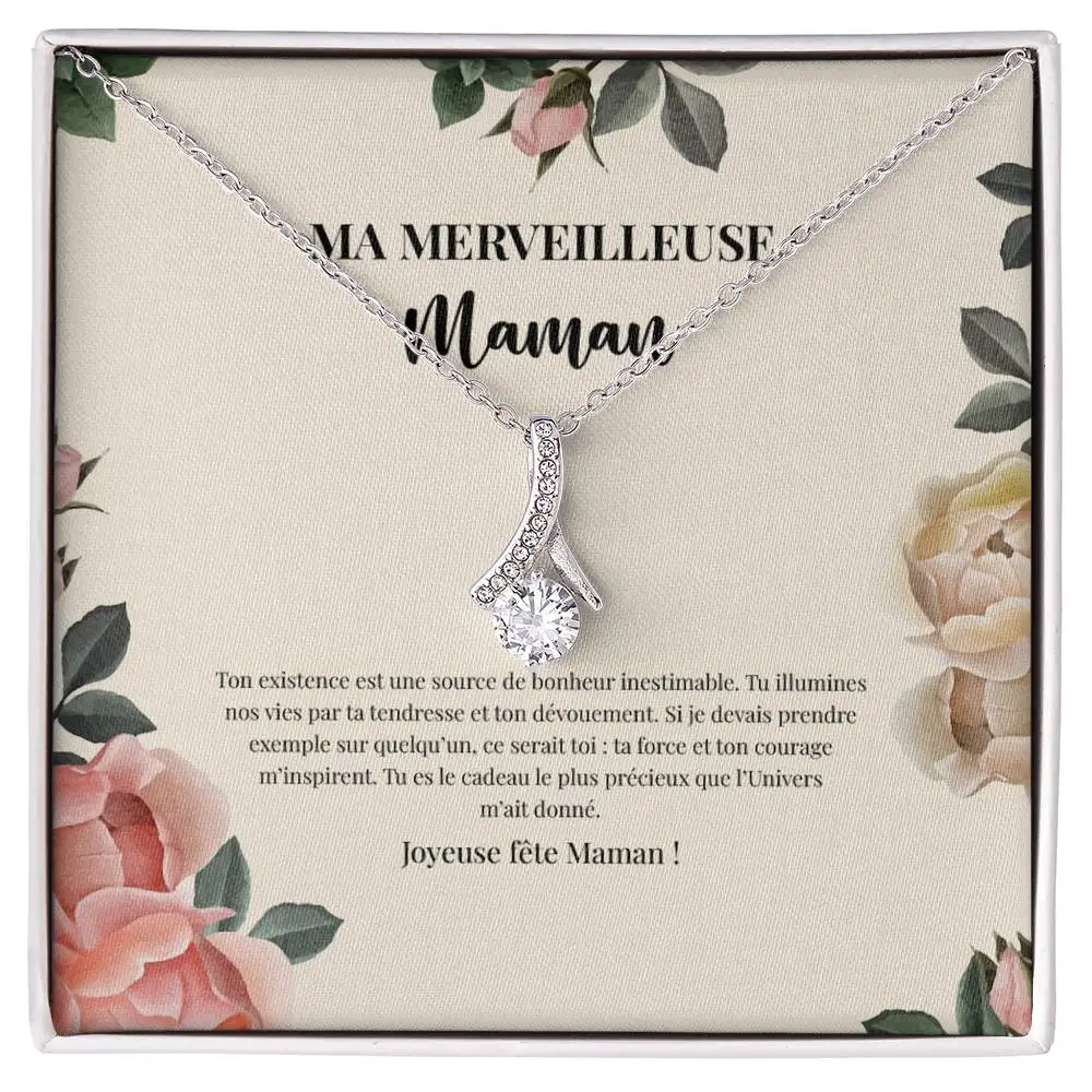 Ожерелье «Моей маме и любви», подарок, модное круглое ожерелье с подвеской в виде капли, рождественские ожерелья для женщин и девочек, 2024, модные украшения, дропшиппинг