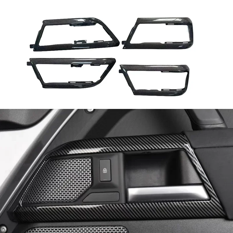 

Fit for Land Rover Defender 110 2020-2024 Interior Modification Dry Carbon Fiber Door Handle Frame Car Interior Accessories