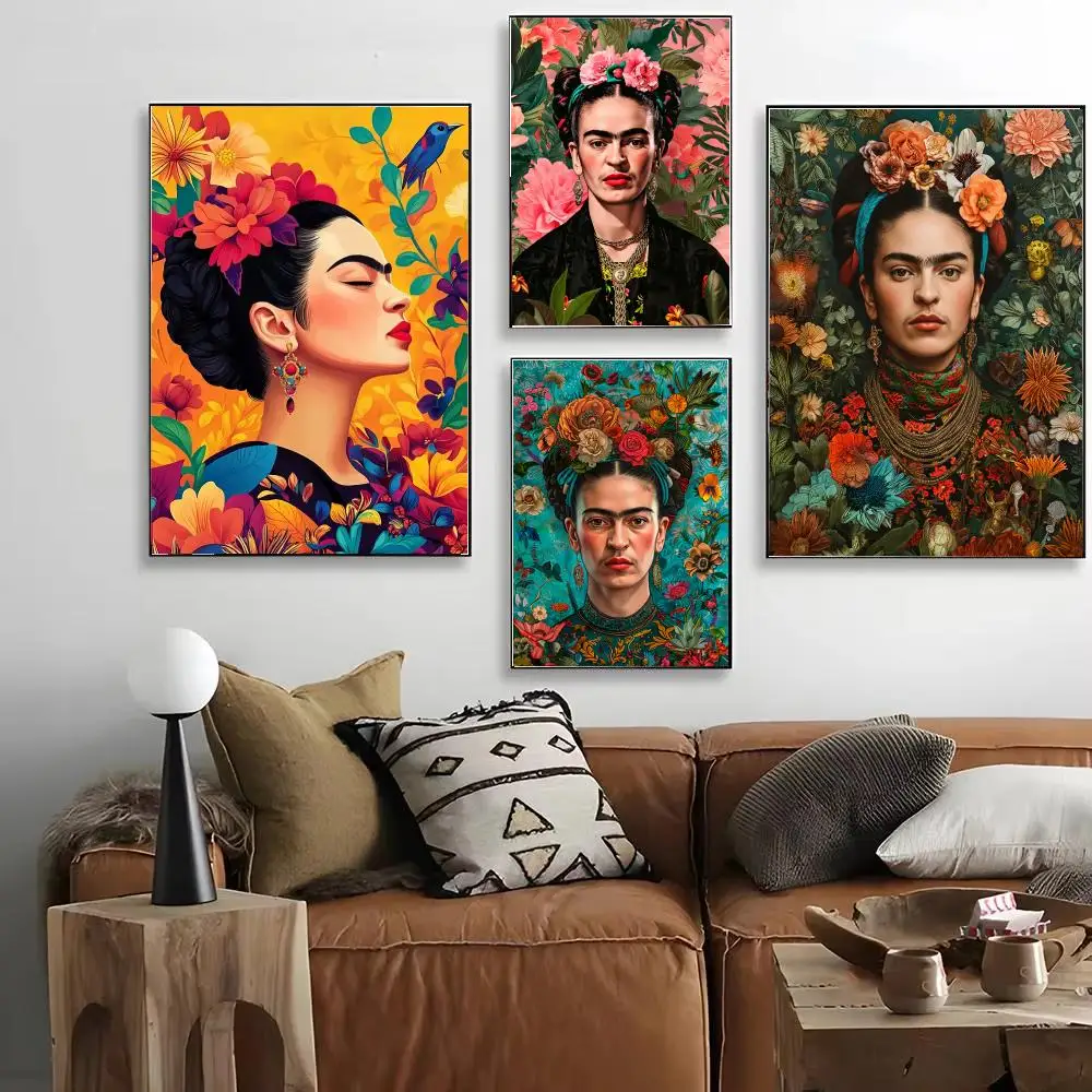 Renowned artist Frida Kahlo Poster Decorative Wall Art for Living Rooms, Bedrooms, Bars & Cafés, Stylish Home Décor Gift