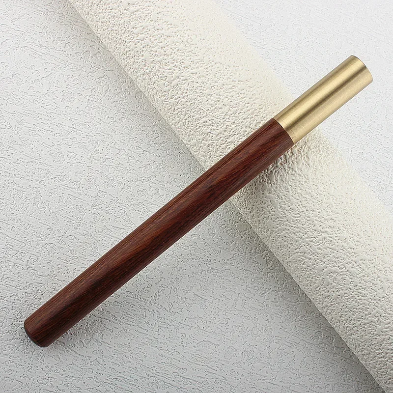 Bronze Wood Metal Roller Ball Pen Color Luxury Elegant Pens 0.5MM Fine Nib Writing Office School Supplies Stationery