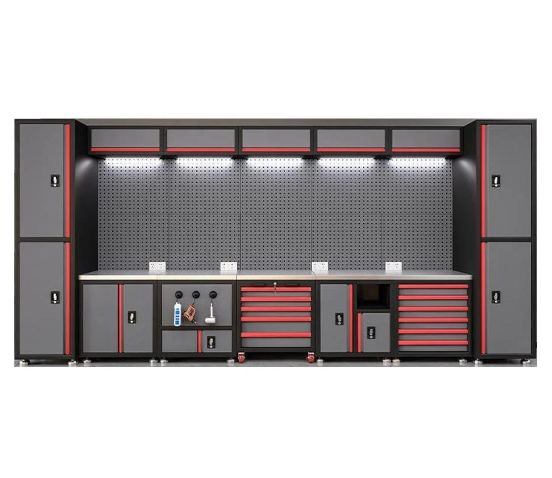 

Верстак для мастерской, сверхмощная сталь, модульный, шкаф для хранения инструментов для мастерской, с оригинальным оборудованием, многофункциональная тележка для инструментов