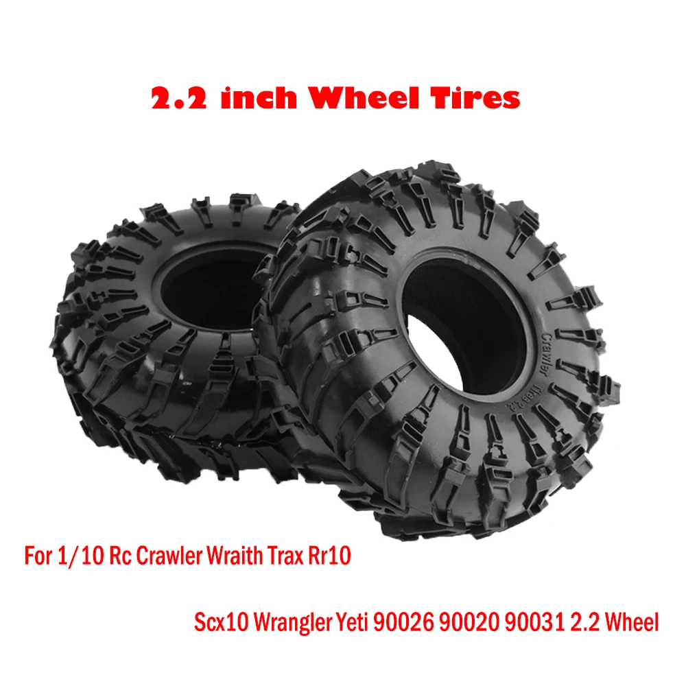 140mm*54mm 2.2 Inch Rubber Wheel Tyre For 1/8 1/10 RC Crawler  TRX4 Axial Rr10 Scx10 R55 Wrangler Yeti 90026 90020 90031 Wheel