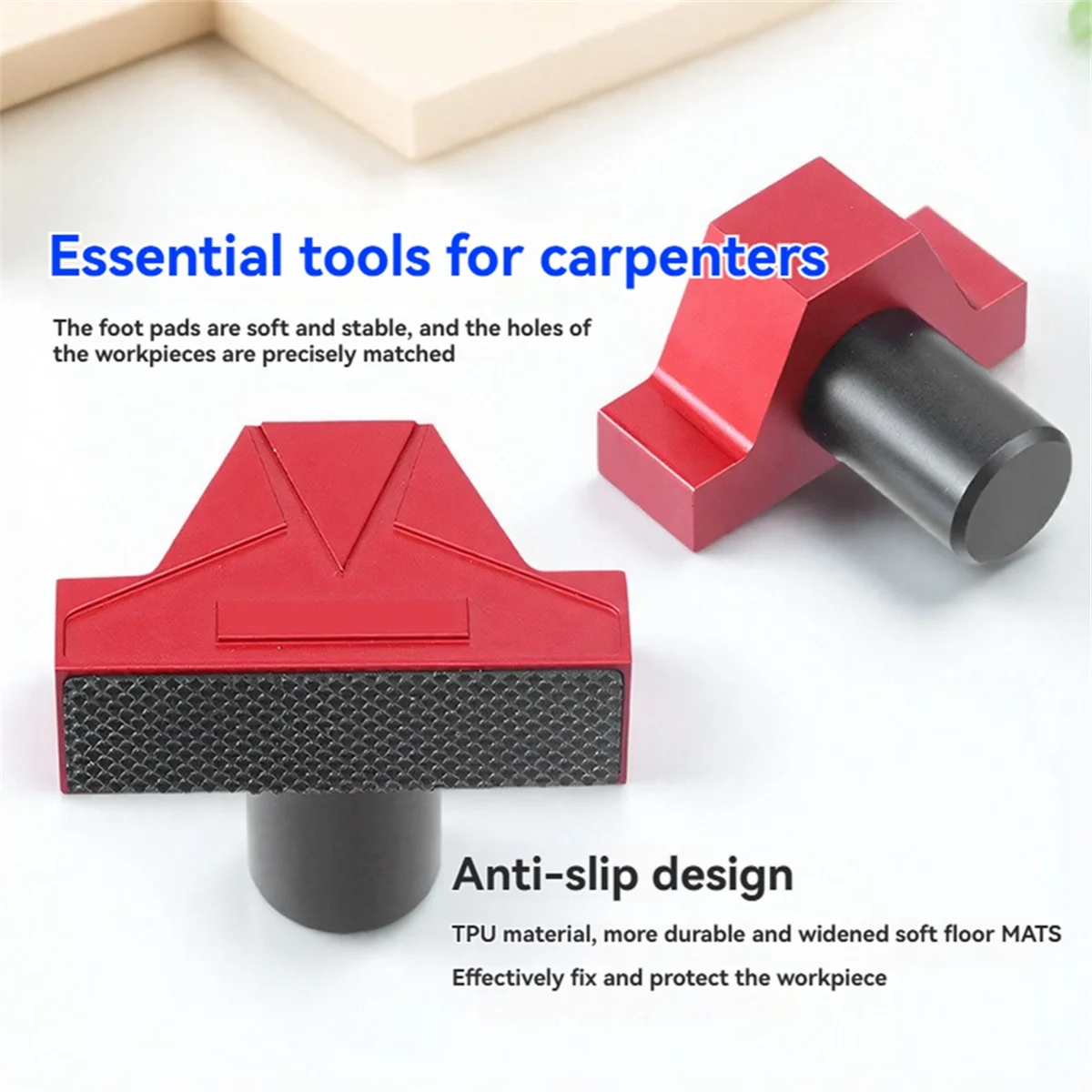 

AA98 2Pcs Bench Dogs,19mm Diameter Woodworking Bench Stops with TPU Gaskets for Clamp Workbench - Workshop Tools 19mm