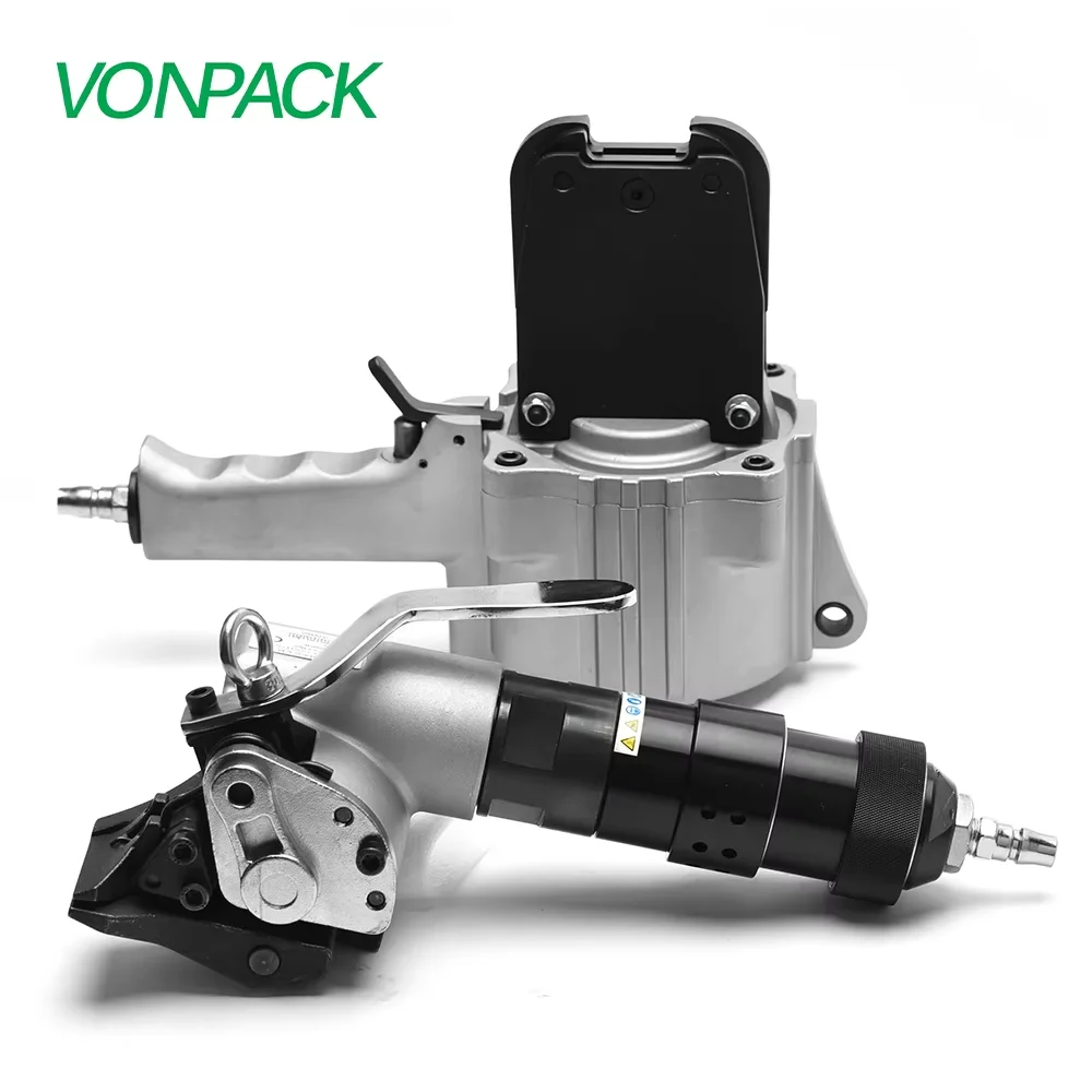 

VONPACK FTL-S19/25/32 Pneumatic Tensioner Sealer Steel Belt Strapping Tool Handheld Pallet Carton Strapping Packing Machine