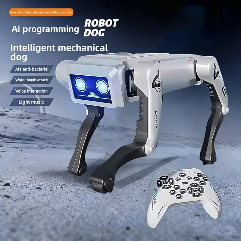 New 2026 Intelligent AI RC Robot Dog Voice Dialogue APP Remote Control Programming Singing Dancing Machine Dog Kids Toys