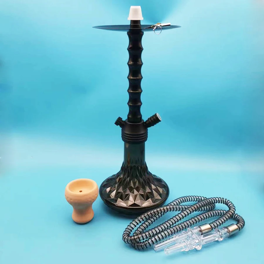 Arabia Hookah Set Large Single Tube Acrylic Shisha Ceramic Bowl Hose Water Pipe Bar KTV Hookah Accessories Birthday Gift Decorat