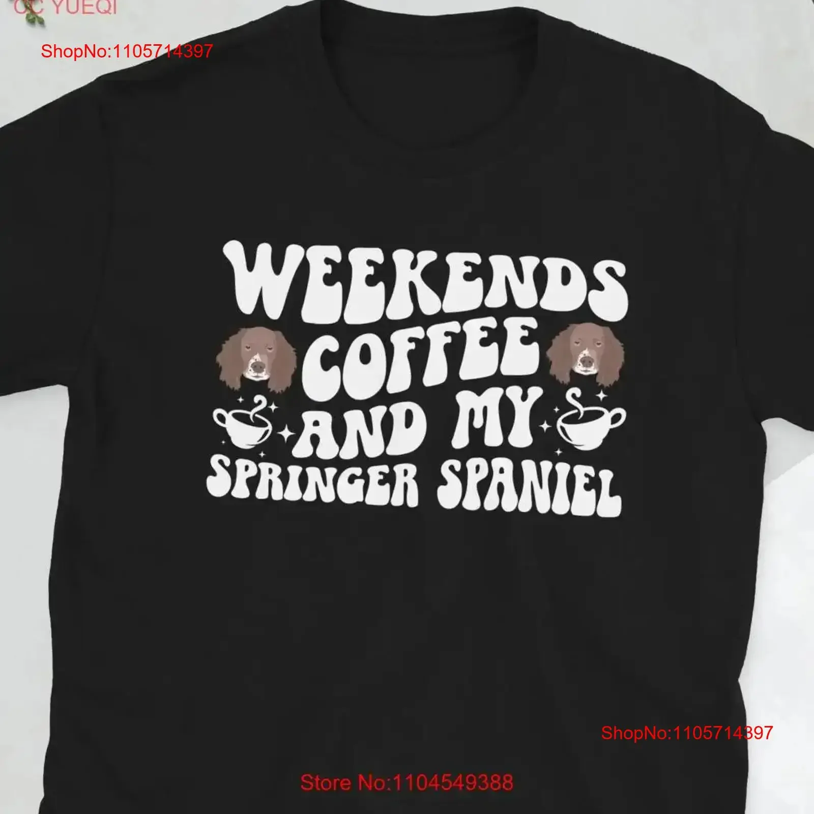 Springer Spaniel Owner Lover T Shirt vintage Washed Casual Slightly Unisex Stretched Stylish Versatile streetwear homme