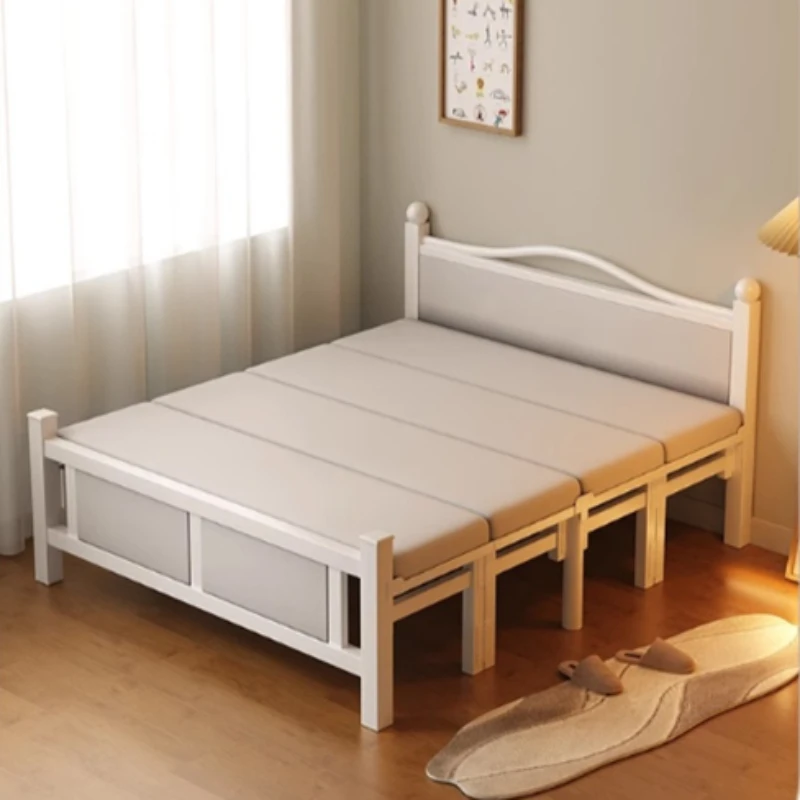 1.5 Meters Single Folding Bed Bedroom Simple Household Double Bed Master Lunch Break Cama Individuales Sleeping Set Furniture image 3