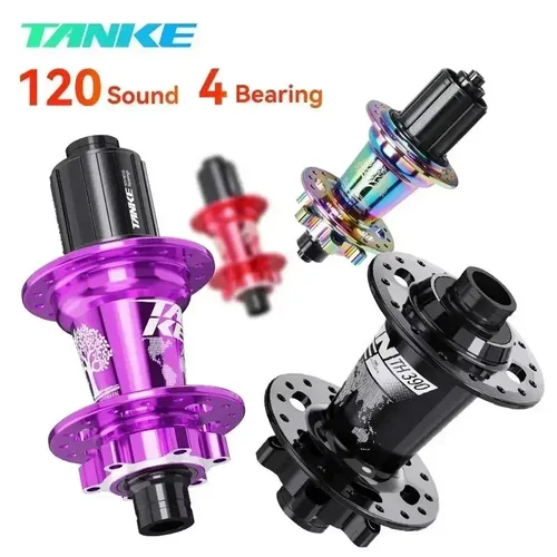 Imagen 2 del producto Buje de Bicicleta TANKE MTB 120 Click Hub, 6 Rodamientos, Delantero y Trasero, 28, 32, 36 Agujeros, Freno de Disco QR, Cubo de Bicicleta Silencioso, 6 Trinquetes, TH390
