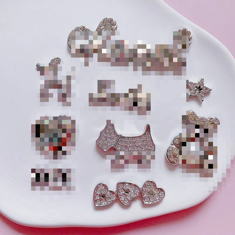 5pcs น่ารักการ์ตูนเงินเพชรเรซิ่น Flatback อุปกรณ์ทําด้วยมือเรซิ่น Charms สําหรับ DIY Kawaii เรซิ่นอุปกรณ์เสริมหัตถกรรมวัสดุ