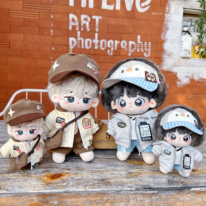 

10cm 15cm 20cm Cotton Doll Set Mushroom Bear and Academy Penguin Series High Appearance And High Quality Doll Clothes