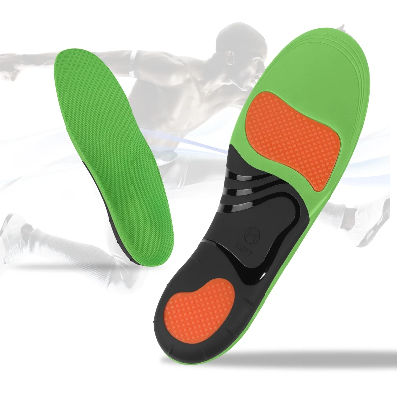 Professional Orthotic insoles for both men and women with comfortable supporting the arch of foot to improve flat feet can b cut