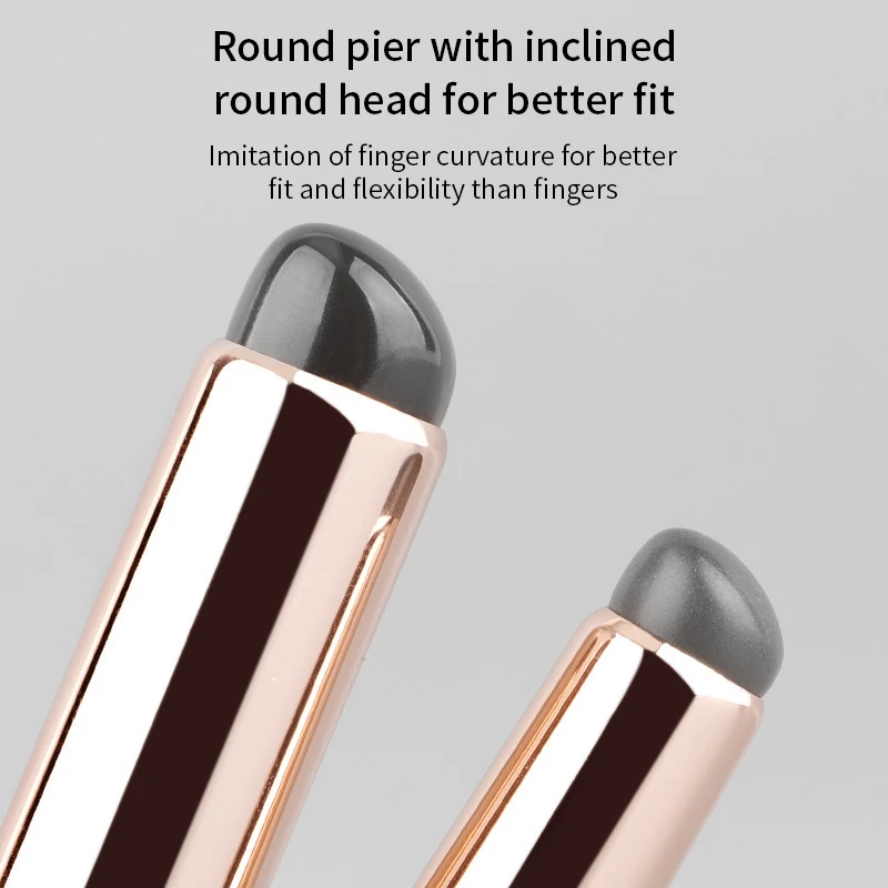 Upgrade with Cover Silicone Angled Concealer Brush Like Fingertips Q Soft New Portable Round Head Lip Brush Lipstick Makeup Tool