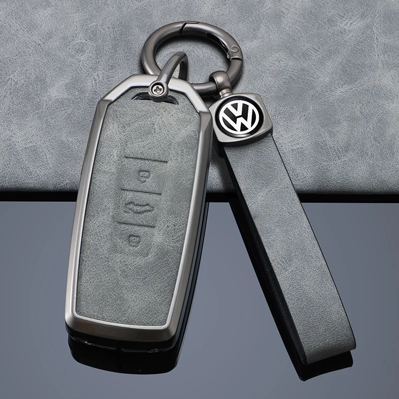 Car Remote Key Cover Case Holder Shell Fob for VW Volkswagen Touareg 2019 2020 2021 2022 2023 Keychain Protector Bag Accessories