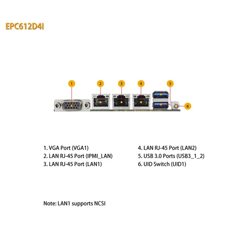Single CPU Server Motherboard EPC612D4I Support Intel 2011-3