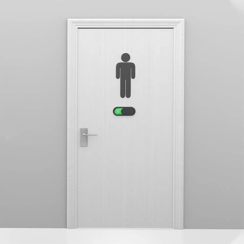 3Pcs Easy Install Acrylic Sliding Privacy Signs for Office Door Bathroom Conference Room Restroom Dormitory Vacant Occupied