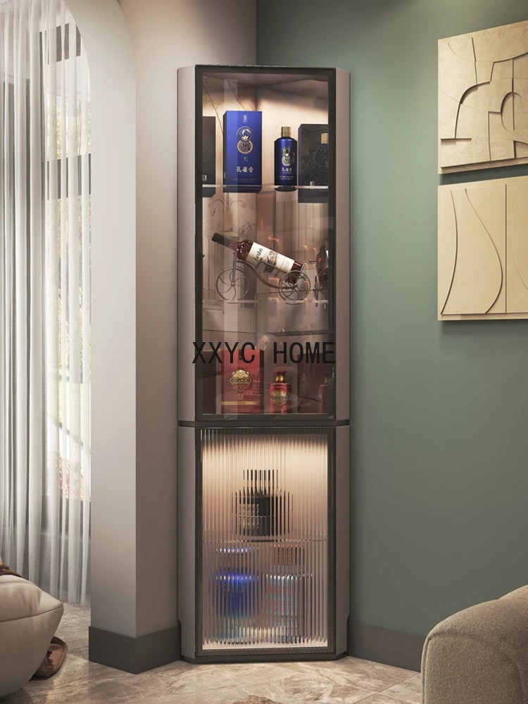 

Solid Wood to Corner Cabinet Display Cabinet Living Room Wall Corner