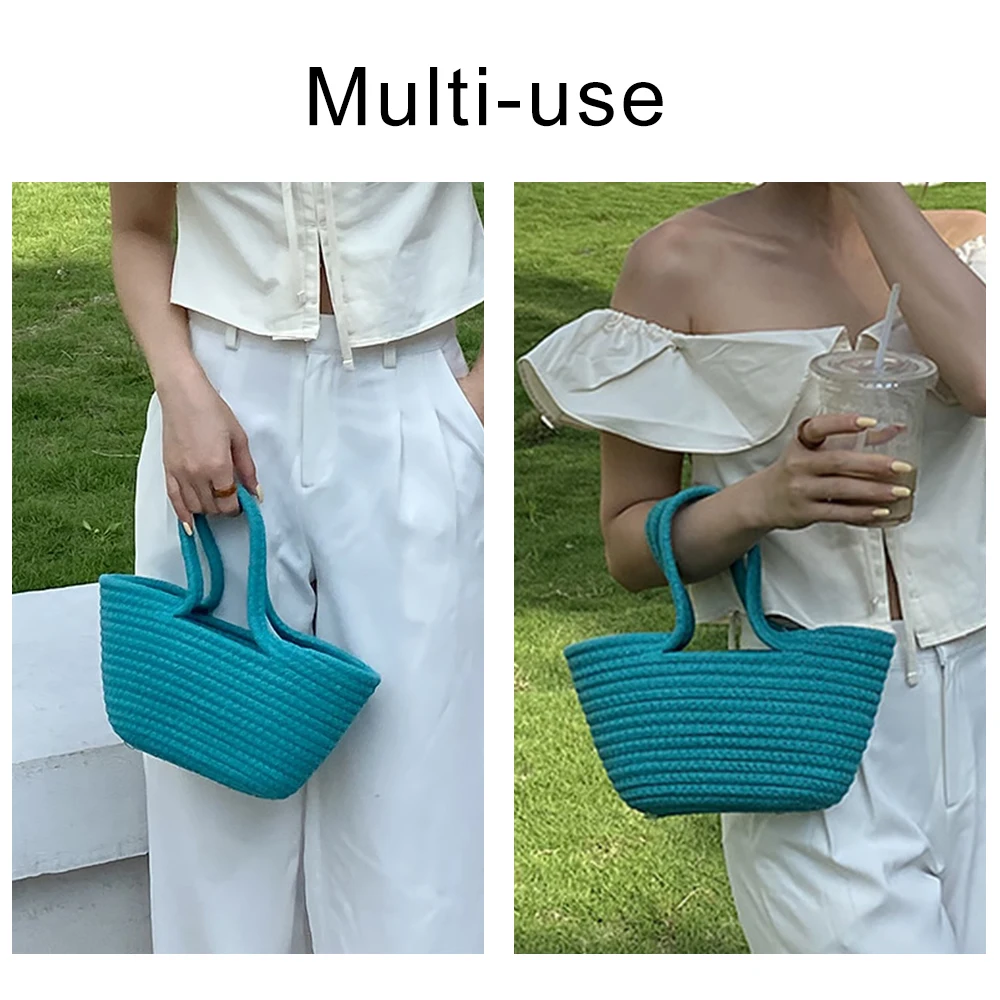 

2023 Ladies Beach Holiday Woven Totes Casual Crossbody Bag Women Shoulder Handbags Messenger Purse Fashion Shopping Bags